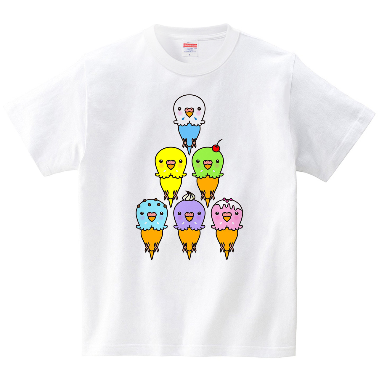 へんなインコ 組体操 アイスクリーム イシイミホ のtシャツ通販 Itaxes イタクシーズ