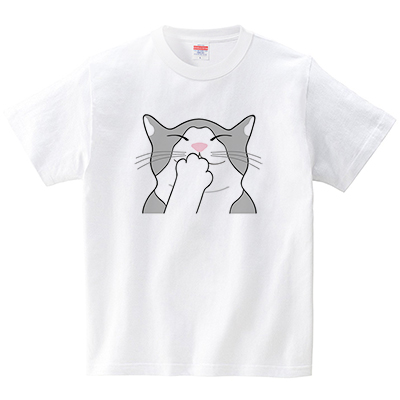 肉球いっぱいin猫シルエット / macha_thanks のTシャツ通販 itaxes