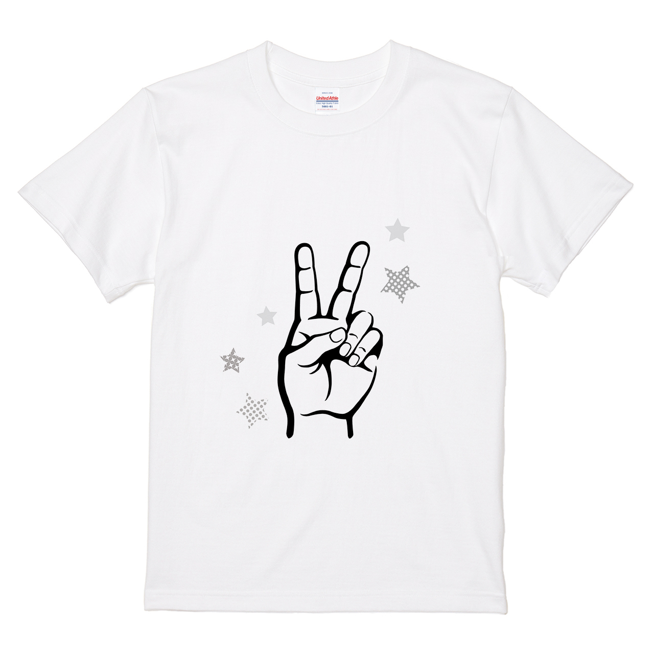 Tシャツ 【ハテナポップ じゃんけんチョキ】 tsukamotojunkoデザインの