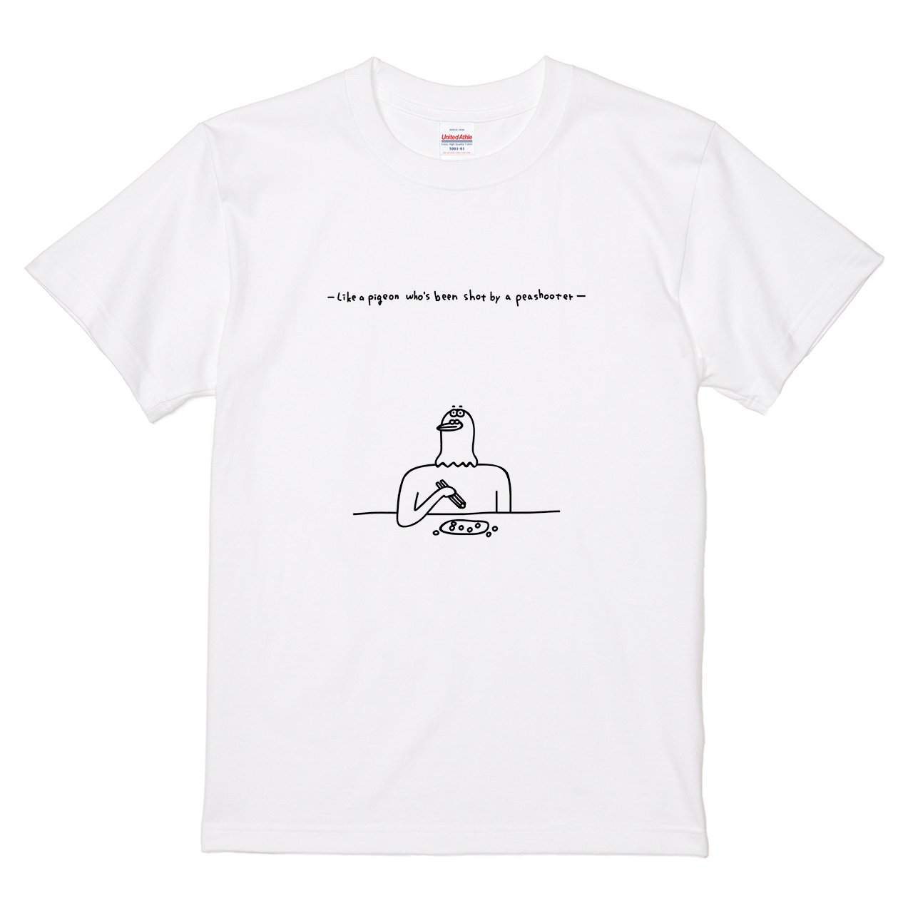 Tシャツ 【鳩が豆を食らう】 オワリデザインの通販 | itaxes