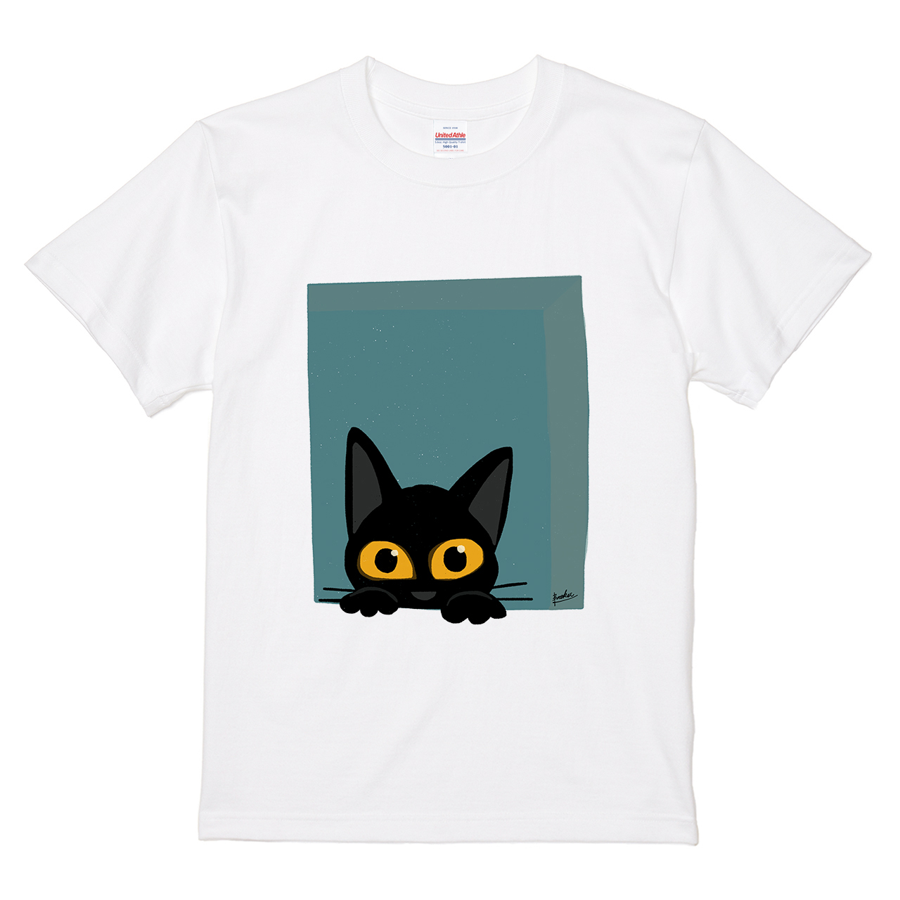 Tシャツ 【窓から黒猫】 BATKEIデザインの通販 | itaxes（イタクシーズ）