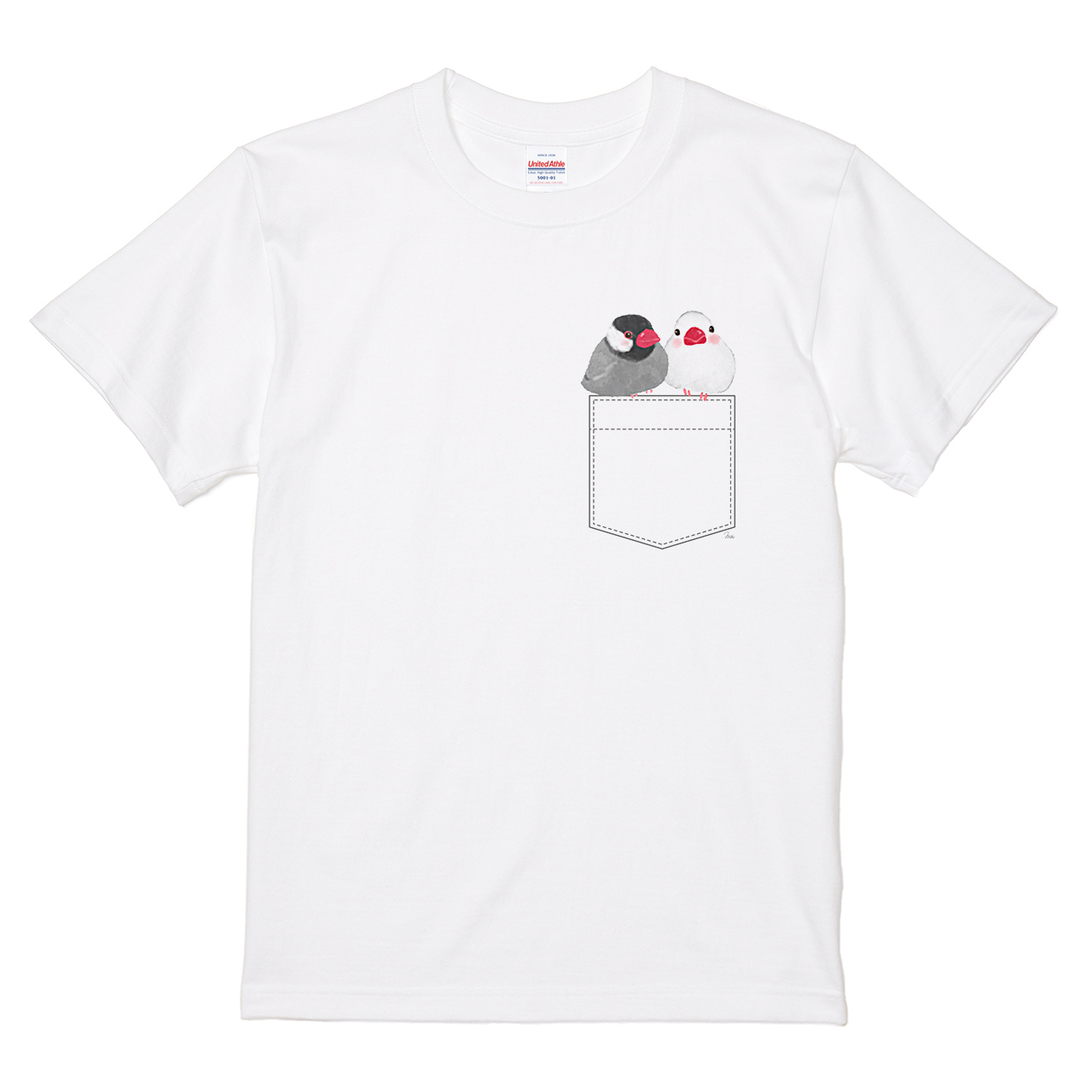 Tシャツ 【ポケット文鳥】 イシイミホデザインの通販 | itaxes