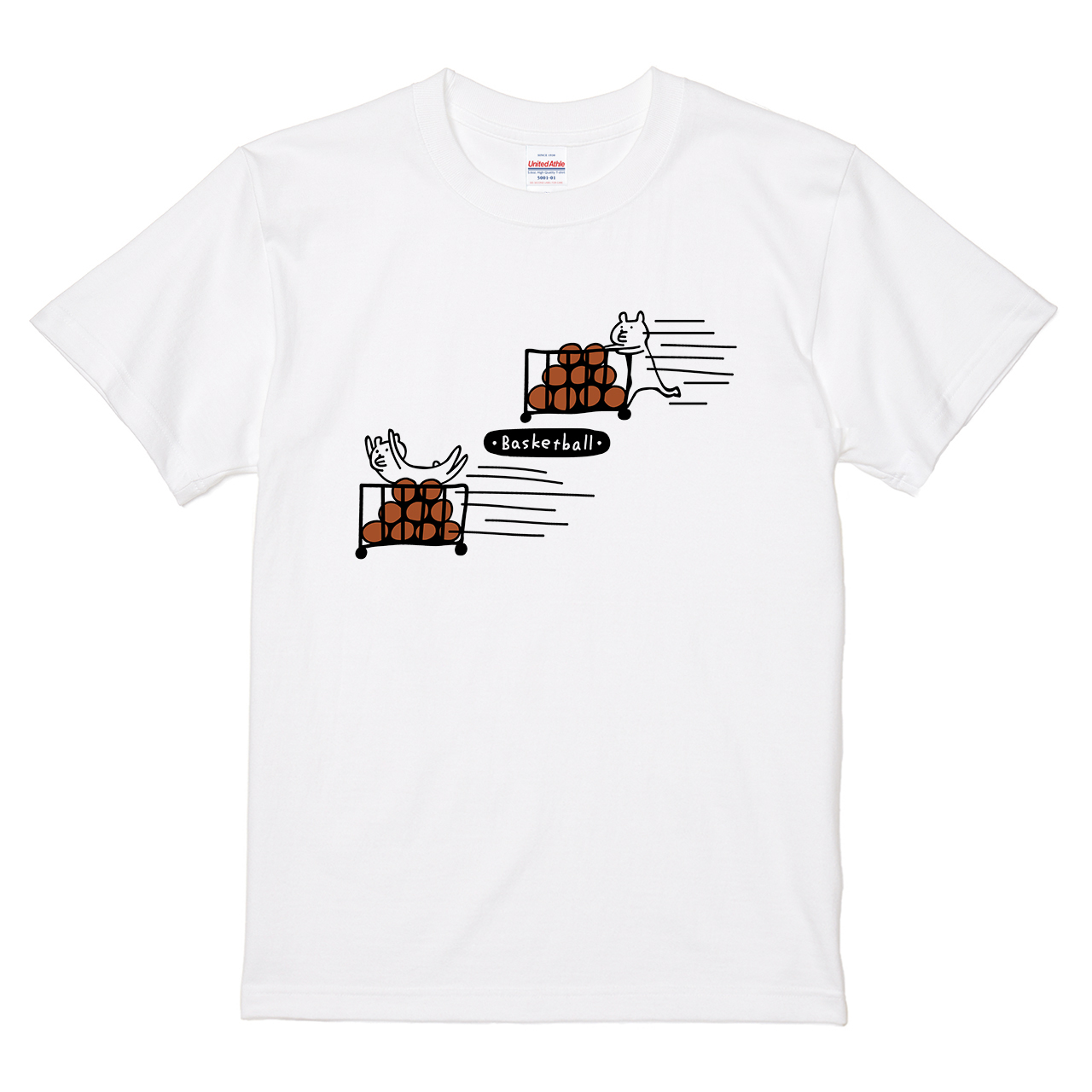 Tシャツ 【バスケットボールのカゴで進む】 オワリデザインの通販